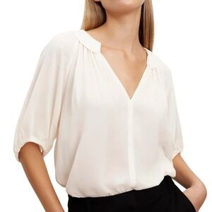 Velvet by Graham and Spencer Alegra Blouse in Navy, Size XL​​​​